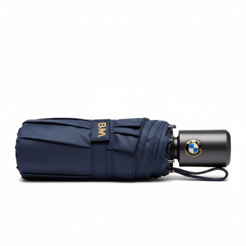 BMW Umbrella – Navy Blue Folded