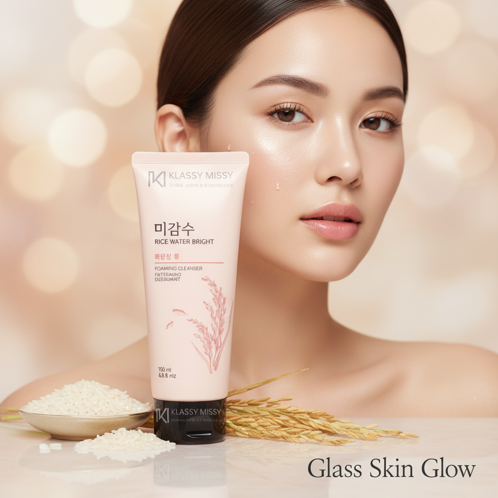 The Face Shop Rice Water Bright Foaming Cleanser - Glass Skin Lifestyle