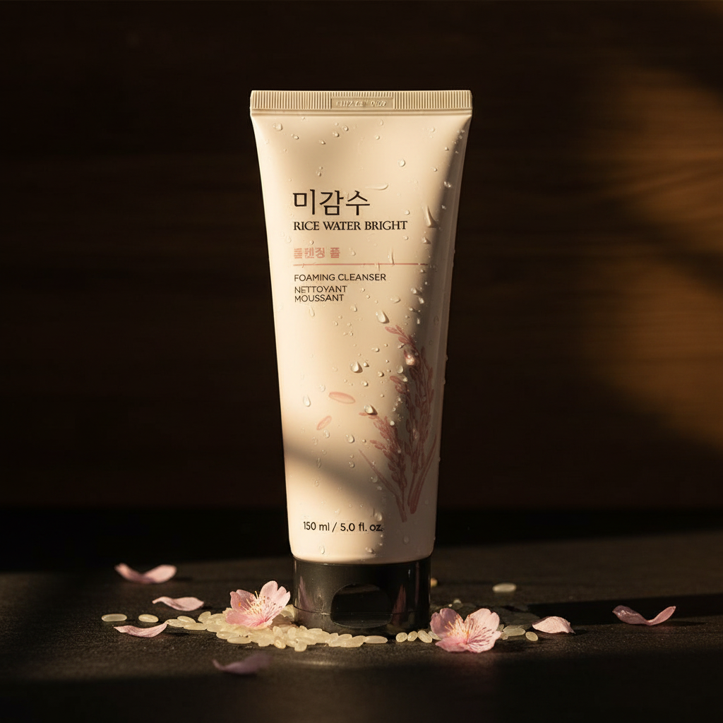 The Face Shop Rice Water Bright Foaming Cleanser - Dark Luxury Hero Shot
