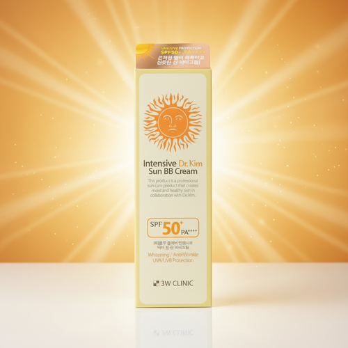 3W Clinic Sun BB Cream SPF50+ - Golden Sun Background