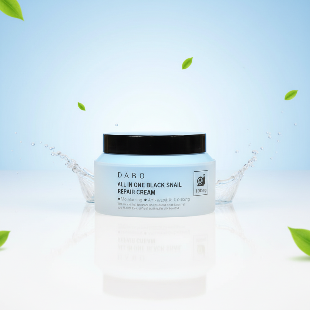 DABO All in One Black Snail Repair Cream - Fresh Blue Background